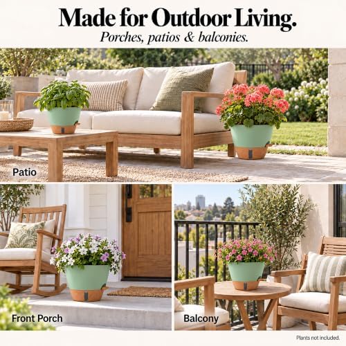 8/10/12 Inch Self Watering Pots for Indoor/Outdoor Plants - Image 5
