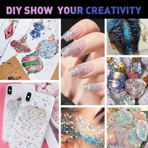 AROIC 14 Colors Body Glitter, Mermaid Fairy Hair Glitter Gel for Kids - Image 6