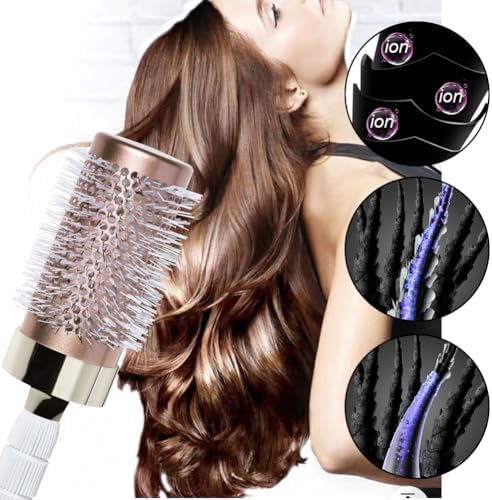 Ceramic Round Brush Set for Blowout&Boar Bristle Detangler Hair Brush - Image 5