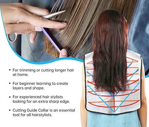 PERFEHAIR Hair Cutting Collar Tool, Salon Hairdressing Hair Dye Cape with Angular & Straight Cutting Guidelines, Waterproof - Image 5