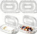 Travel Qtip Holder with Lid,4 Pcs Portable Swab Container,White by ESEHGS