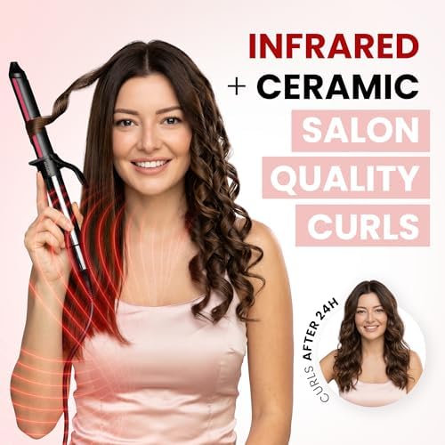 ELLA BELLA® Curling Iron 1 Inch with Infrared, Ceramic Wand, All Hair Types - Image 2
