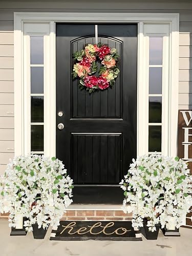 33.5" Bougainvillea Artificial Flowers Fake White Flowers, UV Resistant Long Sprays Artificial Bougainvillea Flowers for Indoor & Outdoor Decor, 3PCS Faux Hanging Flower for Home Room Wedding Porch - Image 7