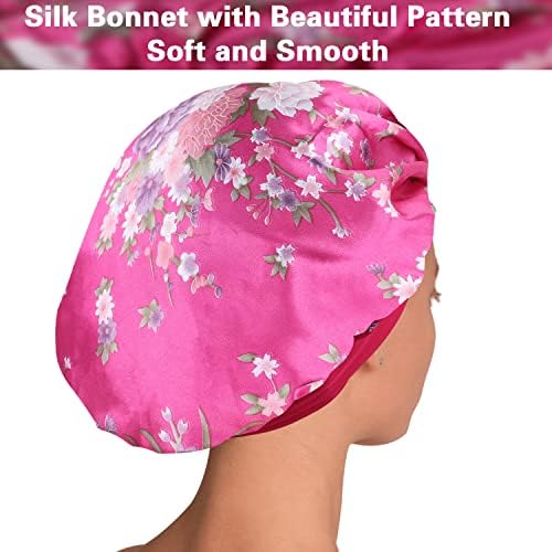 ROYBENS 4PCS Bonnets for Women for Curly Hair, Satin Bonnet for Sleeping - Image 3