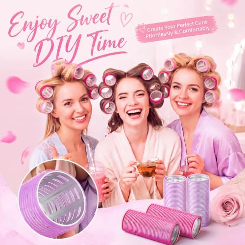 WILLBOND 4 Pcs Aluminum Thermal Hair Rollers for Women, 4.7 X 2 Inch - Image 4