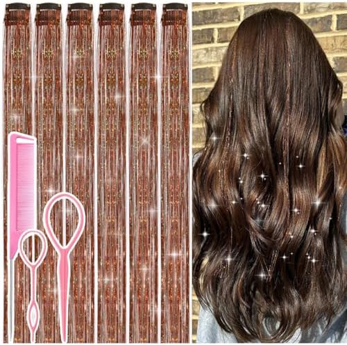 Hair Tinsel Clip in Coffee Brown Fairy Hair Tinsel Kit by Rootoofocusesonthesecretstoenhancingwomensbeauty