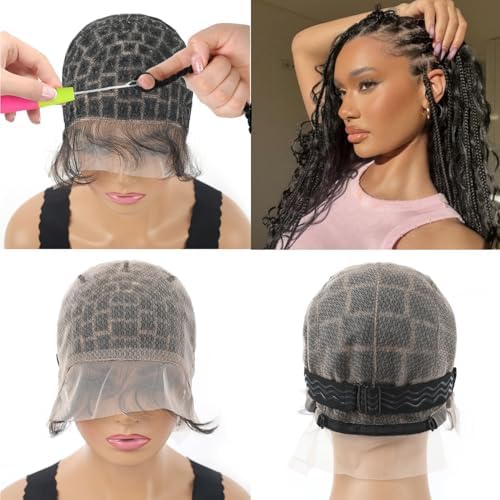 Braided Wigs Cap With Baby Hair Double Full Lace HD Wig Cap for Crochet Braids Wig Cap with Natural Knots Breathable Lace Wigs Caps for Making Wig Glueless Crochet Wig Caps (123knots) - Image 3