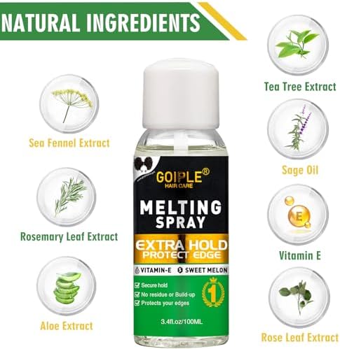 Lace Melting Spray - Glue-Less Hair Adhesive for Wigs & Extensions, Extra Hold Natural Forming Wax Stick - Image 2