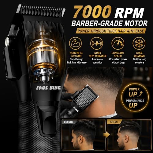 FADEKING® Hair Clippers for Men, Cordless Barber Clipper & Trimmer Set - Image 3