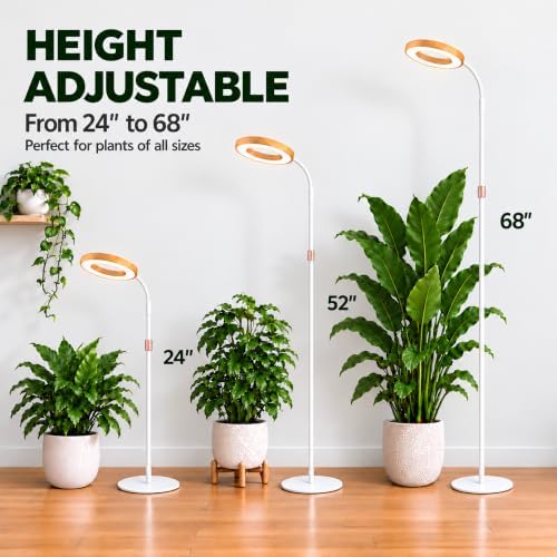 LBW Grow Lights for Indoor Plants, 68" Bamboo Grain Grow Light - Image 5