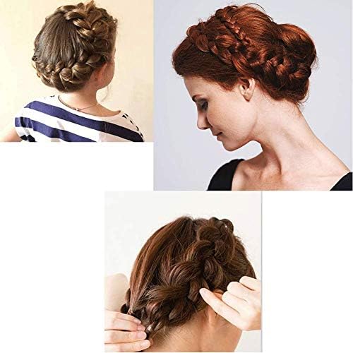 Synthetic Hair Braided Headband Classic Wide Strands Wedding Disorderly Fluffy Braids Wig Band Women Beauty Accessory - Image 6