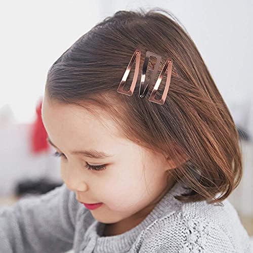 Hann 24 Pieces Double Grip Hair Clips + 2 Claw Hair Clips Metal Snap Hair Clips Hair Barrettes for Hair Making, Salon Supplies (Rose Gold) - Image 6