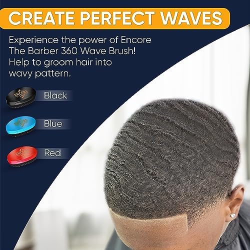 360 Wave Brush medium boar bristle | curved - palm - for man - women - boys - girls - hair waves(Blue) - Image 6