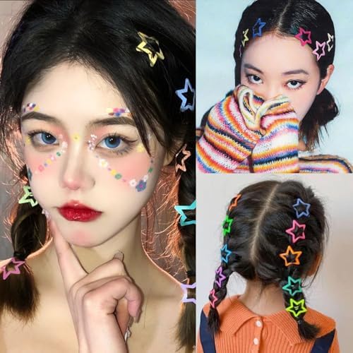 VIBILIA Star Hair Clips Y2K Multicolor Metal Hair Accessories-15 PCS 1.18" - Image 3