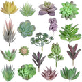 18 Pcs Artificial Succulent Plants Unpotted Premium Fake Plants Double Flocked Succulents Realistic Textured Faux Succulents DIY Floral Decor for Home Garden Arrangement Office Party Indoor Outdoor by Unknown