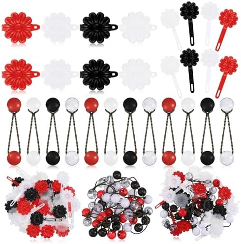 Jutom 72 Pcs Hair Barrettes Balls for Girls Self Hinge Hair Ties by Jutom