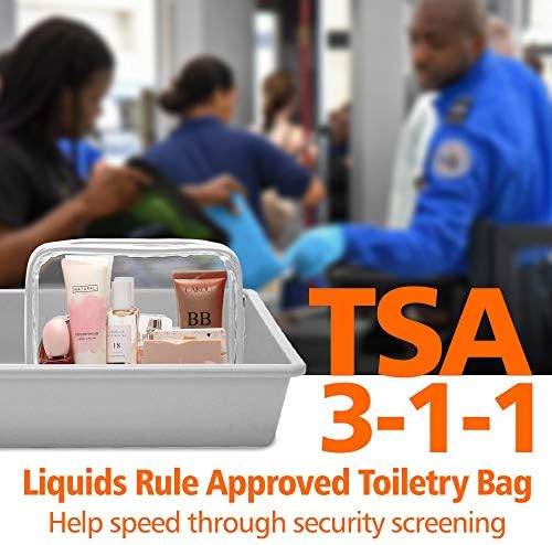 PACKISM Clear Makeup Bag for Travel - TSA Approved Toiletry Bag, Grey - Image 2