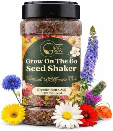 Wildflower Seed Shaker – Awesome Annual Mix by GevaGrow - 2 Ounce Shaker by GevaGrow
