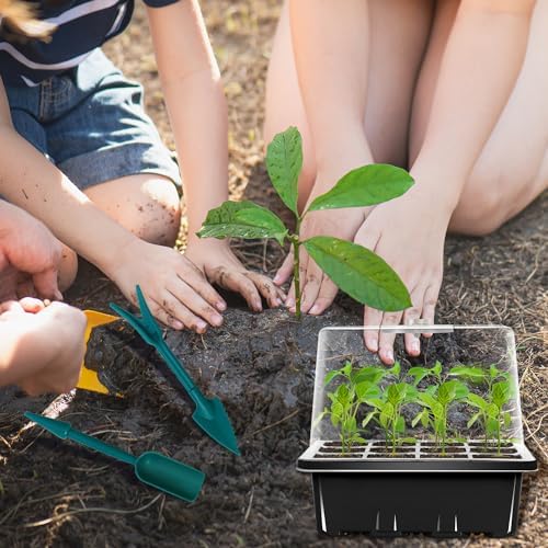 6-Set Seed Starter Tray with Grow Light, Seed Starting Trays Kits with Timing Controller Adjustable Humidity Domes Heightened Lids(12-Cells Per Tray) - Image 7