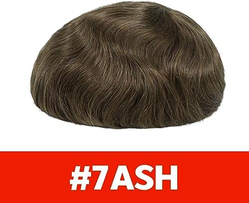 Lordhair Hair System for Men Human Hair Toupee, 6×9 Inch, #7ASH - Image 2