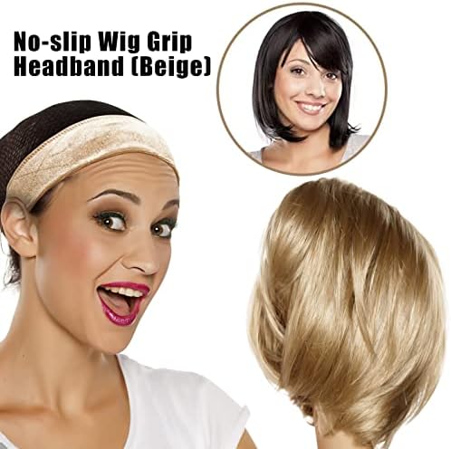 FIRSTPELLA 3 Pack Wig Grip Band for Women Girls,Wig Accessories for Women,Elastic Bands for Wig,Adjustable Velvet Wig Band for Keeping Wigs in Place, No-slip Wig Grip Headband (Beige) - Image 5