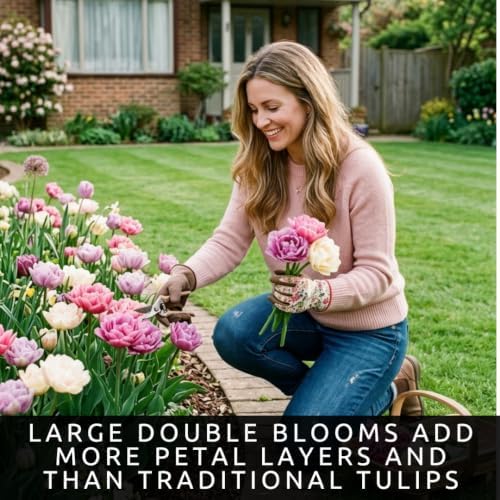 50 Romantic Double Tulip Mix Bulbs – Pink Purple Cream for Large Beds - Image 6