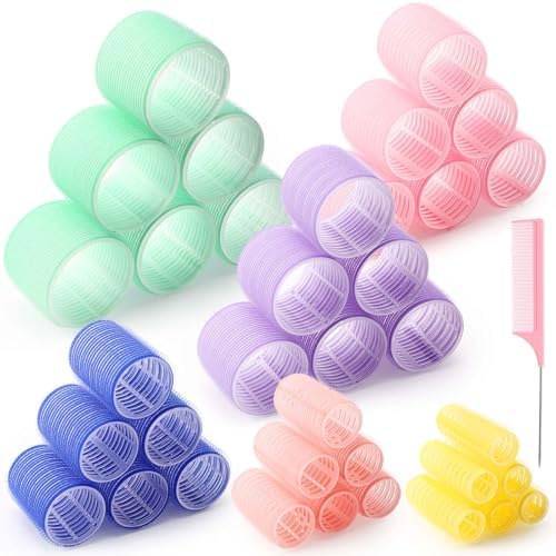Syhood 36 Pcs Nylon Hair Roller Curler, Multisize, Pastel by Syhood