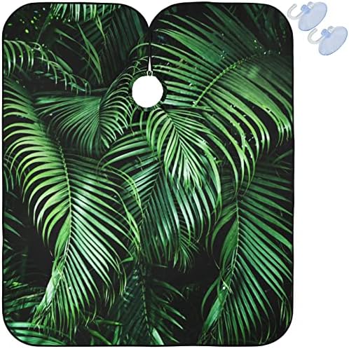 Visesunny Barber Cape - 3D Palm Leaf Polyester Hair Cutting Salon Apron Anti-Static Haircut Water-Resistant Shaving Cloth Beard Shaving Bib by visesunny