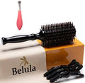 Belula Boar Bristle Round Brush for Blow Drying, Medium 1.2-Inch Barrel by Belula