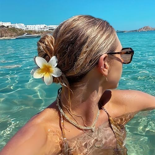 GQLV Large Claw Clips for Thick Hair - Strong Hold Nonslip Hawaiian Flower Hair Accessories, Banana Clip for Thin Hair - Image 4