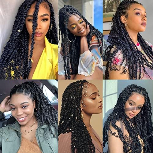 12 Inch Pre-Separated Springy Afro Twist Hair 3 Packs Black Pre-Fluffy Natural Curls are Perfect for Marley Crochet Hair Suitable for Black Women (1b / 27/613, 12 Inch (Pack of 3)) - Image 5