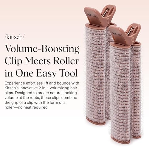 Kitsch Ceramic Volumizing Hair Clips For Styling for Women - 2pc Terracotta - Image 2