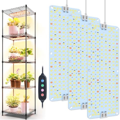3-Pack Panel Grow Lights for Seed Starting,Veg, Bonsai,Seedling by GroCruiser