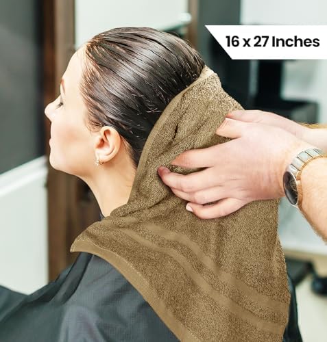 Utopia Towels Bleach Proof Salon Towels, Pack of 24, 16x27 in, Camel - Image 2