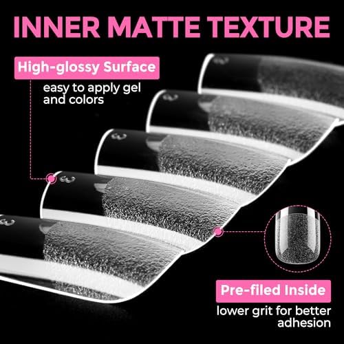 UNA GELLA Short Square X-Soft Gel Nail Tips 216pcs - Image 7