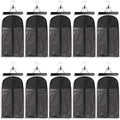 10 Pack Hair Extension Storage Bag Hair Extension Hanger Strong Holder Dust-proof Portable Suit with Transparent Zip Up Closure- Lightweight, Waterproof and Portable (Black) by Messen