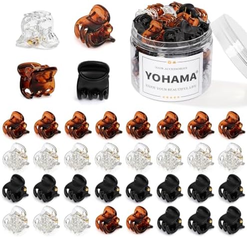 YOHAMA 36Pcs Small Hair Claw Clips Strong Mini Bangs Jaw for Women&Girls by YOHAMA