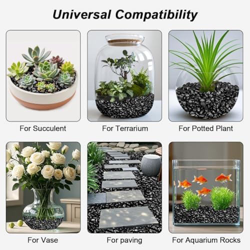 Pebbles for Indoor Plants,Virekm River Rocks,Decorative Ornamental Pebbles - Image 6