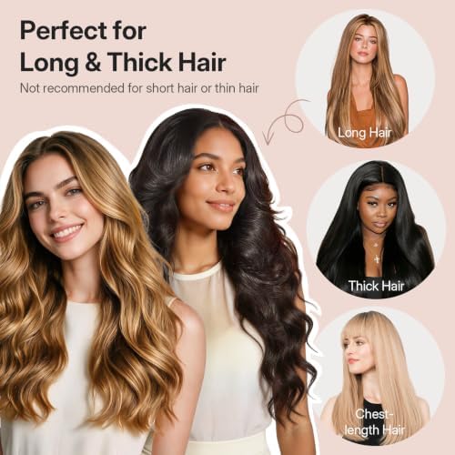 LitBear Jumbo Heatless Curls Overnight Set for Long Thick Hair, Pink - Image 3