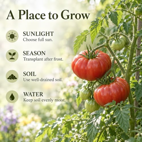 ZEshops 100 Red Beefsteak Tomato Seeds for Planting, Home Garden - Image 5