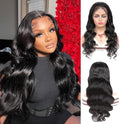 ALHER Small Cap Lace Front Wigs Human Hair Pre Plucked Body Wave, 13X4 HD Transparent Lace Frontal Wigs With Baby Hair 150% Density, Small Cap Size 21-21.5 Natural Black Wavy Wig for Black Women 20 IN by ALHERHumanHairWigsBundles