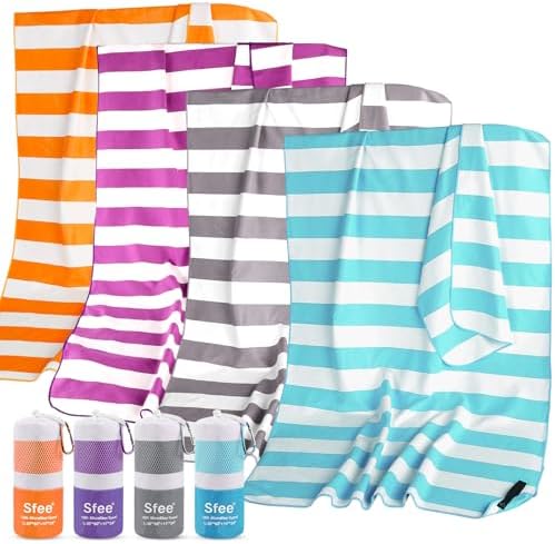 Sfee 2 in 1 Microfiber Oversized Beach Towel, Quick Dry Towel Travel Towel Camping Towel Super Absorbent Compact Lightweight Sports Gym Towels for Beach,Gym, Hiking, Pool, Backpacking, Bath, Yoga by Sfee