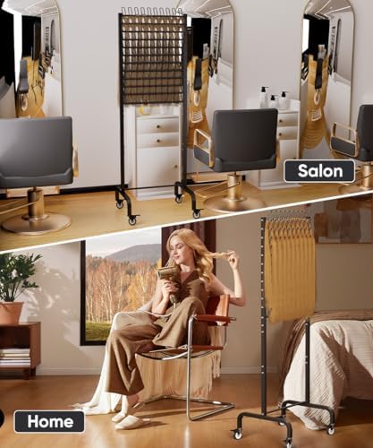 120 Pegs Braiding Hair Rack, Adjustable Hair Separator Stand with Wheels, Hair Extension Holder for Hair Stylists, Braiders, Home, Salon, Beauty School, Black - Image 6
