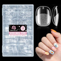 UNA GELLA Extra Short Square Kids Nail Tips 216Pcs Squoval Press On Nails by UNAGELLA