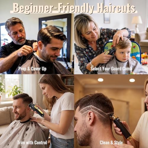 Ufree Cordless Hair Clippers for Men, Barber Clippers and Trimmers Set - Image 4