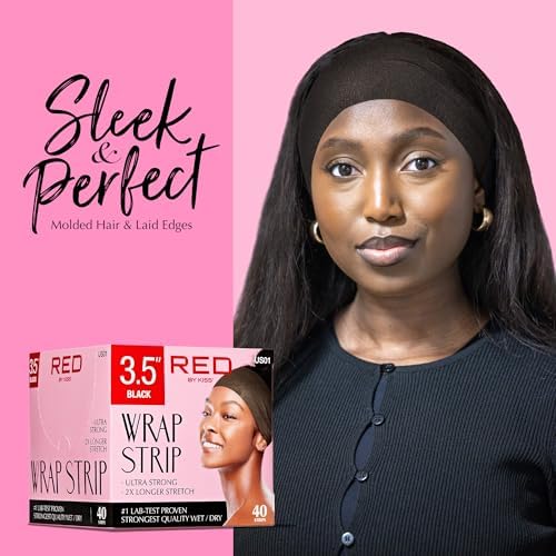 Red by Kiss Wrap Strip, Ultra Strong 2X Longer Stretch, 44 Strips Lab-Test Proven Strongest Quality for Wet/Dry Hair - Image 5
