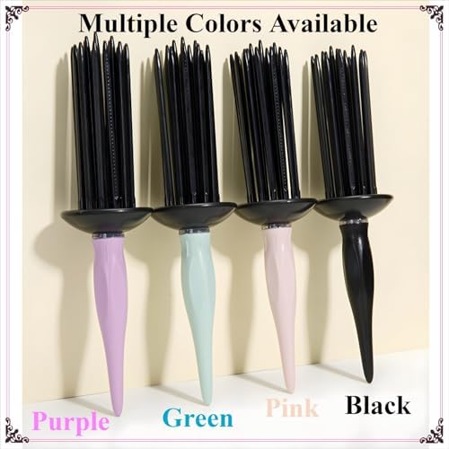 Curly Hair Brush with 17 Teeth, Curl Defining Brush, Curling Roll Comb, Perfect for Hair Salon and Home Use (Pink) - Image 5