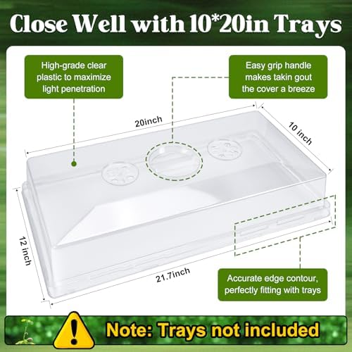 15 Pcs 4'' Tall Sturdy Humidity Domes,Taller and Thicker 1020 Humidity Dome - Image 2