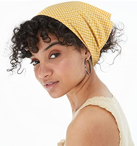 TOBATOBA Lattice Hair Scarf Headband 5 Pcs for Women Girls - Chiffon Head Kerchief Elastic Bandana Hair Accessories - Image 2