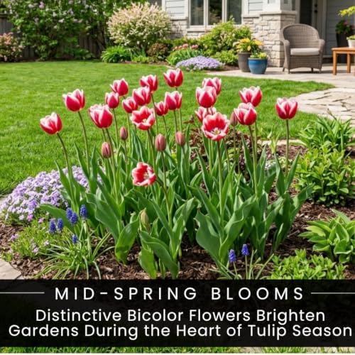 25 Kissable Tulip Bulbs for Fall Planting | Pink White Triumph Tulips - Image 7